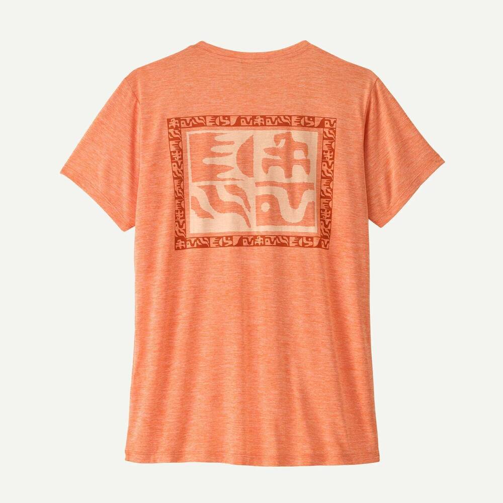 NEW PATAGONIA women's short sleeve capilene cool daily shirt in mother rays: pea
